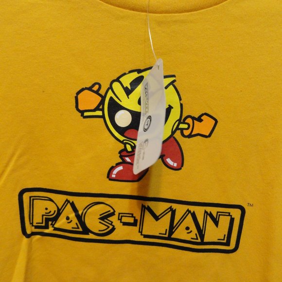 PacMan Long-Sleeved spell out & character~Yellow~NWT~Gamer~old school - Picture 3 of 6